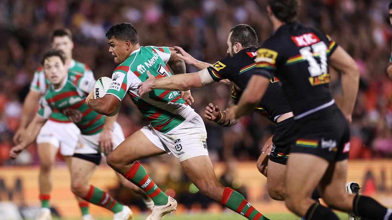 There are concerns that the abuse could force Latrell Mitchell out of the game in similar circumstances to AFL great Adam Goodes. (Photo by Cameron Spencer/Getty Images)