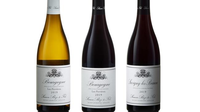 2019 Simon Bize &amp; Fils Bourgogne Blanc Les Perrieres; 2019 Simon Bize &amp; Fils Bourgogne Rouge Les Perrieres; 2019 Simon Bize &amp; Fils Savigny-les-Beaunes Rouge. Nick Cubbin / TWAM