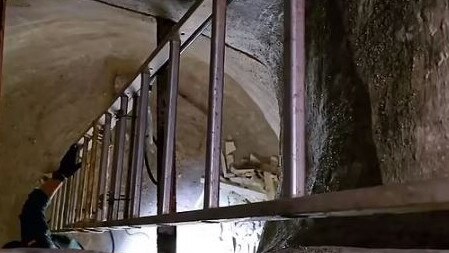 The entrance to the "dungeon" like basement where the girl was held. Picture: Spanish Civil Guard