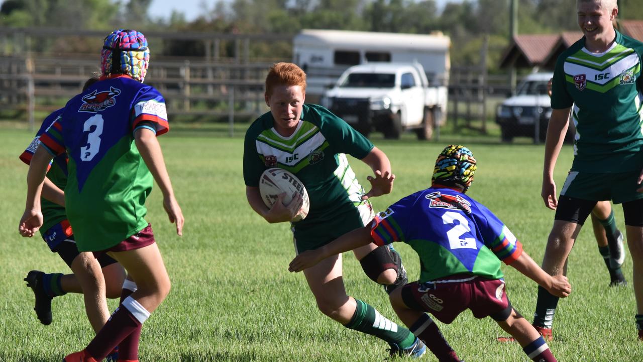 Benderoo/Roma Saints v Lowood Stags U14. Adrian Vowles Cup 2020.