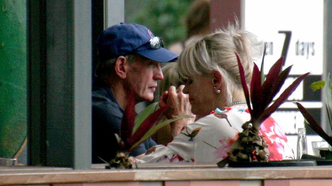 Wayne Bennett pictured having lunch on the day of his axing.