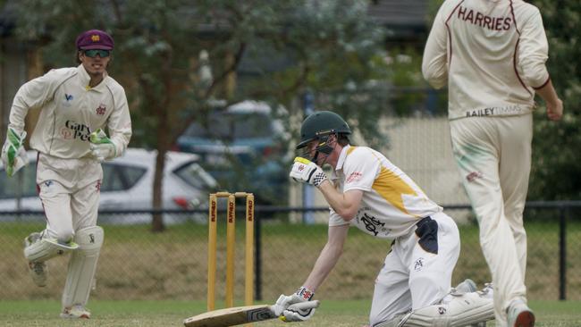 CSBL cricket.  Mentone v Murrumbeena. Mentone batter Edward McGarry. Picture: Valeriu Campan