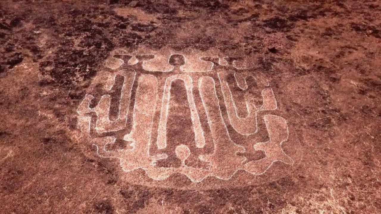 Archaeologists believe the drawings may be the oldest petroglyphs ever found. Picture: BBC Marathi