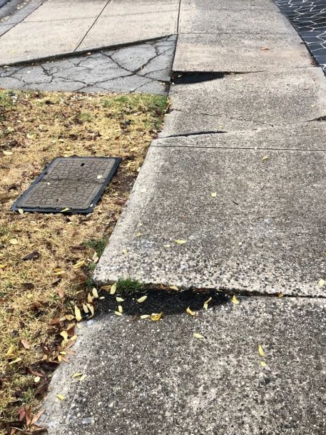 Broken footpaths are a huge problem in Melbourne's western suburbs. Picture: Snap Send Solve