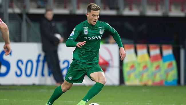 Ajdin Hrustic playing for Dutch side FC Groningen.