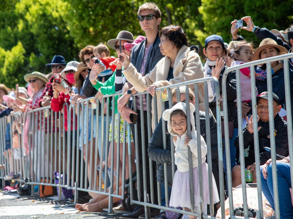 Eva QuiJano watching the Grand Central Floral Parade.Carnival of FlowersSaturday September 16, 2023