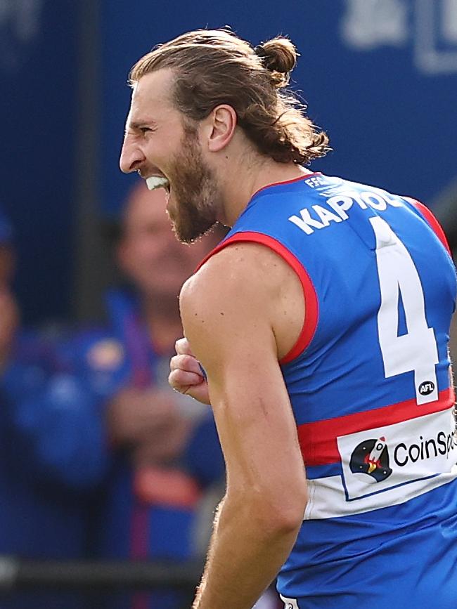 Marcus Bontempelli has hit back at Bailey Smith. Picture: Morgan Hancock/Getty Images