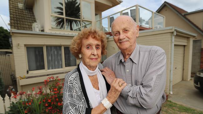 Retirees John and Lynnette Gates are worried about the potential changes to dividend imputations and cash back they get on their share dividends. Picture: Alex Coppel