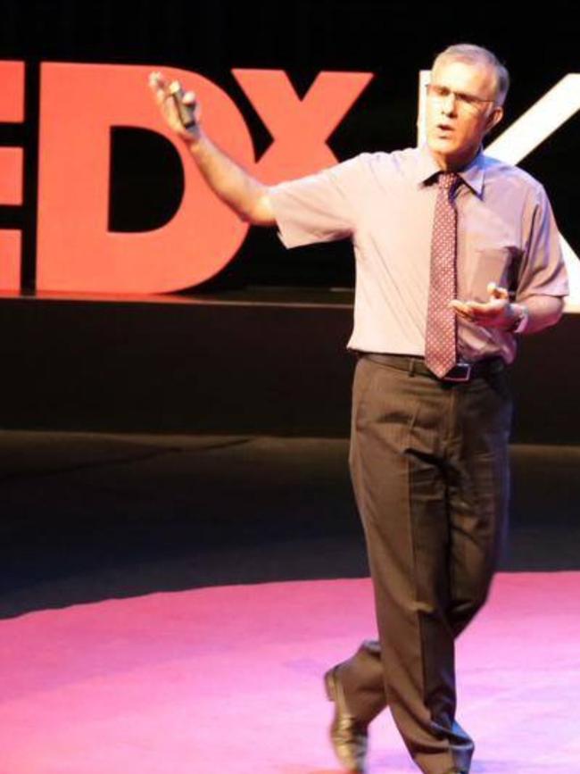 Dr Sahebi gave a number of TED talks in Iran. Picture: Facebook