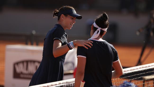 Ajla Tomljanovic (left) is Australia’s top-ranked women’s player since Ash Barty’s shock retirement. Picture: Getty Images