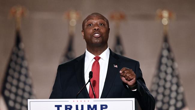 Republican Senator Tim Scott says Joe Biden is taking black votes for granted. Picture: Olivier Douilery/AFP