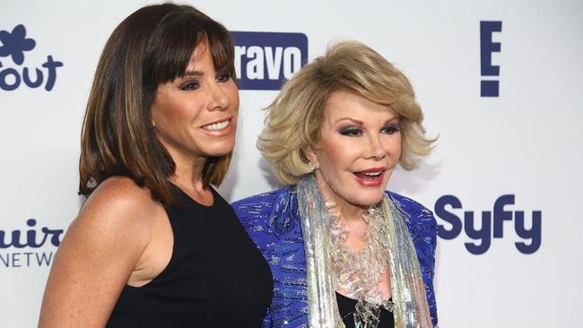 NEW YORK, NY - MAY 15: (L-R) Melissa Rivers and Joan Rivers attend the 2014 NBCUniversal Cable Entertainment Upfronts at The Jacob K. Javits Convention Center on May 15, 2014 in New York City. (Photo by Astrid Stawiarz/Getty Images)