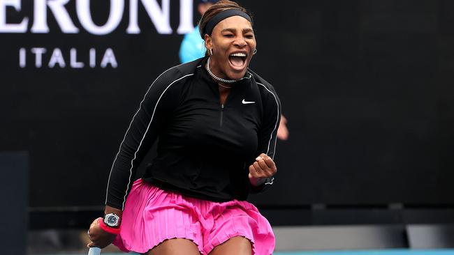 Serena Williams was mightily relieved to get through a tough Daria Gavrilova challenge.