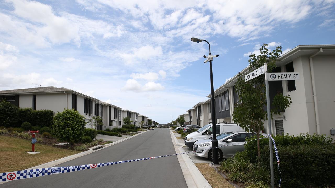 Police at the scene in Pimpama. Picture: Glenn Hampson