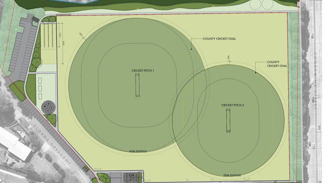 Proposed plans by Northern Beaches Council for the upgrade of Miller Reserve at Manly Vale include two cricket fields. Picture: Northern Beaches Council