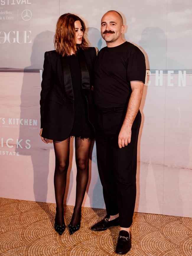 Vogue Australia editor-in-chief Christine Centenera and Chris Kontos. Picture: Supplied