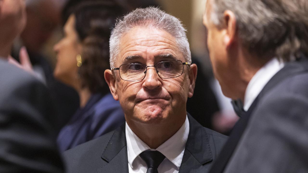 MELBOURNE, AUSTRALIA - SEPTEMBER 18: Lions head coach Chris Fagan is seen during the 2022 Brownlow Medal at Crown Entertainment Complex on September 18, 2022 in Melbourne, Australia. (Photo by Daniel Pockett/AFL Photos/via Getty Images)