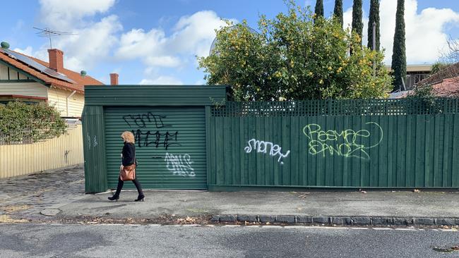 Jan at the site in Edmends St, Brunswick where she was assaulted on July 10. Picture: Josh Barnes