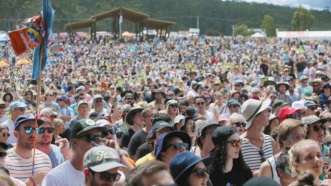 Falls Festival Tasmania 2017/2018. Pictured at the music festival is punters in the crowd. PIC: MATT THOMPSON