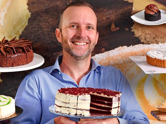 Priestley's boss Ken Hartley is surrounded by cakes atPriestley's Gourmet Delights.Friday October 16, 2020. (Picture, John Gass)