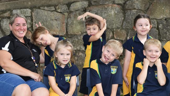 MY FIRST YEAR: Funny faces of Chatsworth State School Preps. Picture: Patrick Woods.