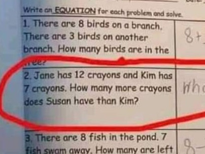 Schoolgirl nails dodgy maths question