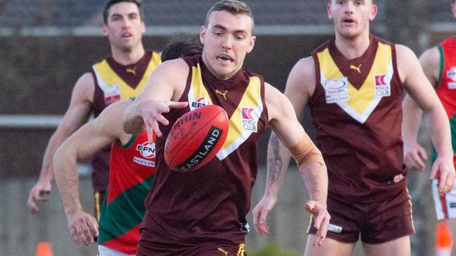 Boronia’s Ryan White was best afield among a collective team effort in Sunday’s win. Picture: Boronia FC