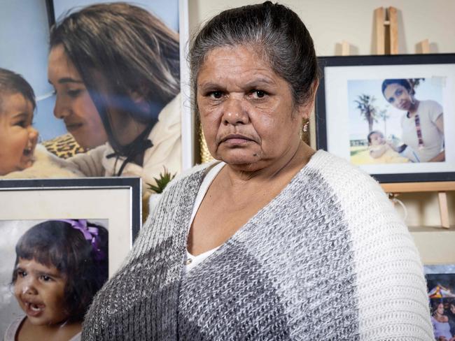 ADELAIDE, AUSTRALIA - Advertiser Photos JULY 26, 2023: Alma Warrior holding a picture of her daughter Charlene at home. Picture: Emma Brasier