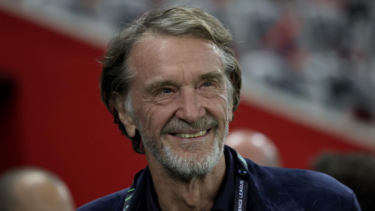 (FILES) British INEOS Group chairman Jim Ratcliffe looks on ahead of the UEFA Europa Conference League second-leg quarterfinal football match between Nice (OGCN) and FC Basel at the Allianz Riviera in Nice, on April 20, 2023. INEOS chairman Jim Ratcliffe has agreed a deal to buy 25 per cent of Manchester United for about Â£1.25 billion ($1.6 billion) and will take control of the Premier League club's football operations, it was announced on December 24, 2023. The British billionaire, 71, will also provide $300 million for future investment into the club's Old Trafford stadium. (Photo by Valery HACHE / AFP)