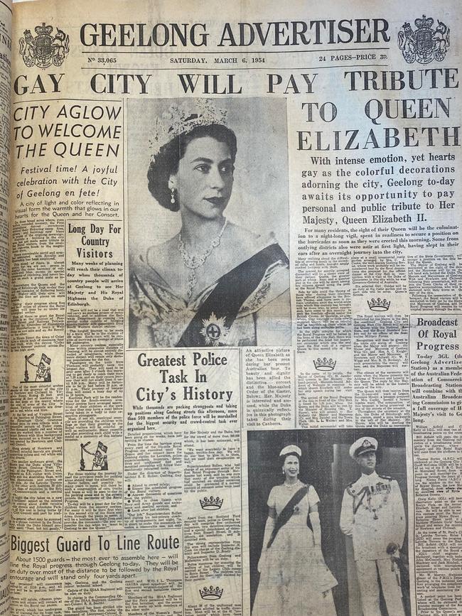 Queen Elizabeth visits Geelong. Picture: Geelong