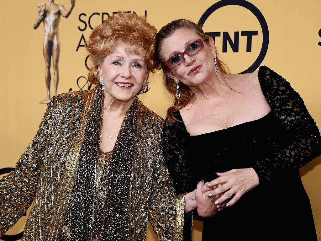 Debbie Reynolds and Carrie Fisher before they passed away. Picture: AFP