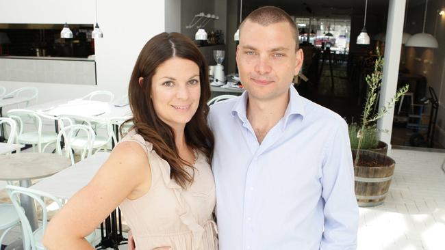 Olivia and husband Matthew Trim, who operated a series of restaurants in Adelaide.