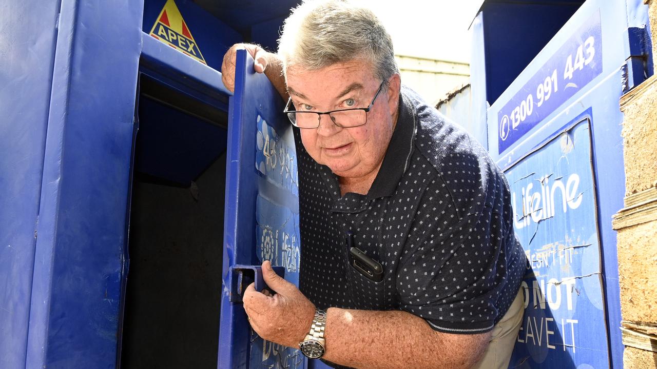 Derek Tuffield, Lifeline. Vandals have been targeting Lifeline collection bins with several being broken into and the contents stolen.