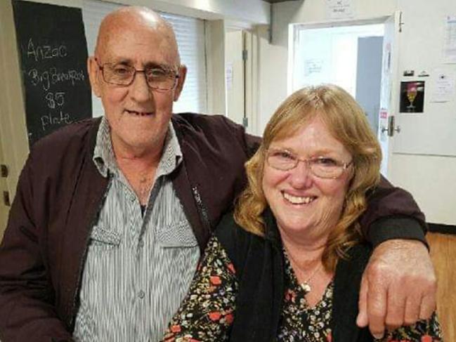 Delphine with late husband, truck driver Neville Mugridge. Picture: Supplied