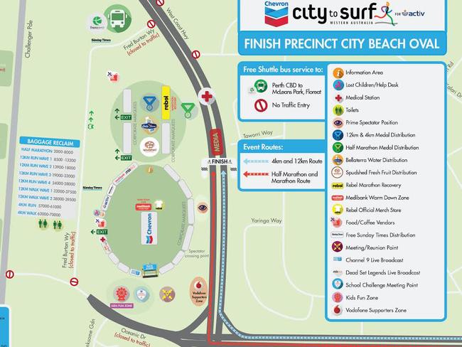City To Surf 2015 Road Closures Route Maps And Transport Information The Courier Mail