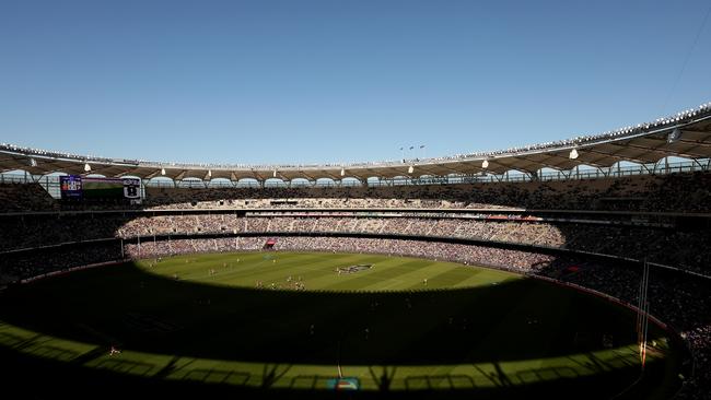 Optus Stadium where the Fremantle Dockers and Brisbane Lions played August 6, 2023, in Perth. Picture: Getty