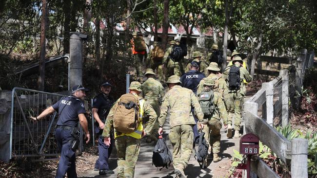 The Army was called in to help in the search. Picture: Peter Wallis