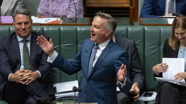 Climate Change and Energy Minister Chris Bowen in question time in Canberra. Picture: NCA NewsWire / Gary Ramage