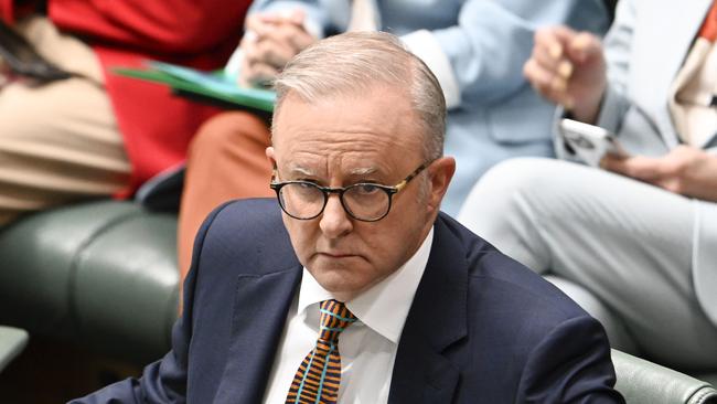 Prime Minister Anthony Albanese delivers the Closing the Gap Annual Report in Canberra. NewsWire / Martin Ollman