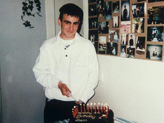 Roberts on his 18th birthday, shortly after the police officers died.