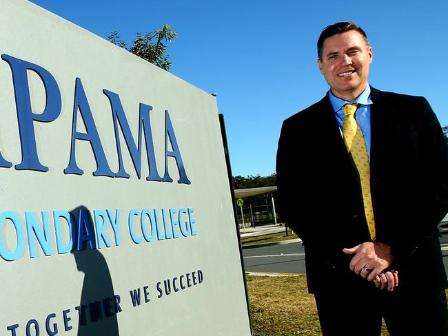 Pimpama State Secondary College principal John Thornberry outside the school.Photo: Kit Wise