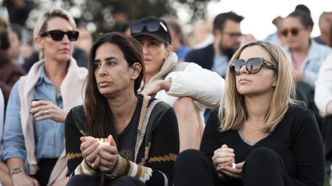 The community paying their respects at the sunset vigil. Picture: NCA NewsWire / Monique Harmer