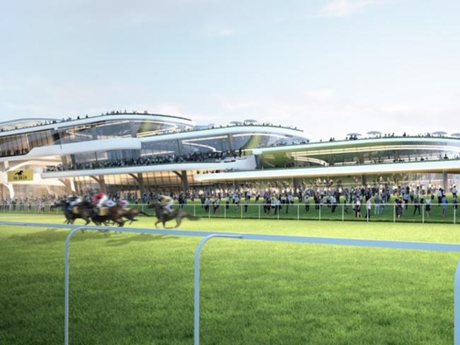 An artist’s impression of the Moonee Valley racecourse development.<br/>