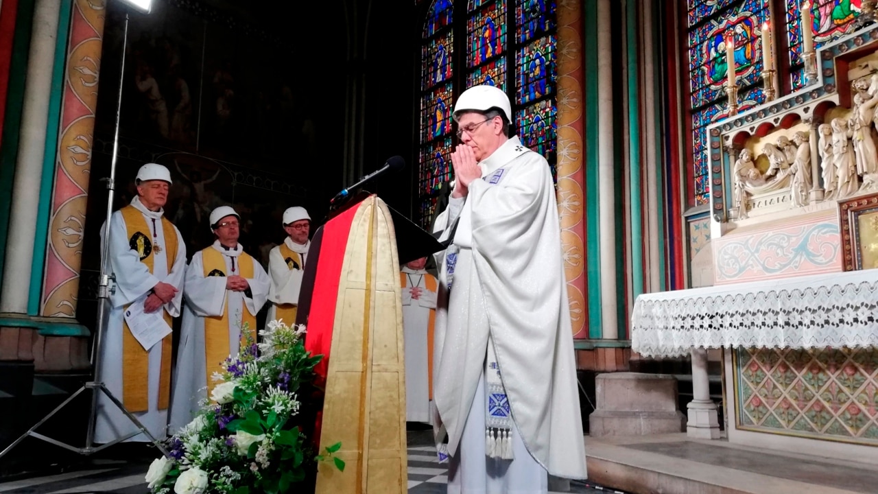 Notre Dame Holds First Mass Since Devastating Fire Sky News Australia 6606