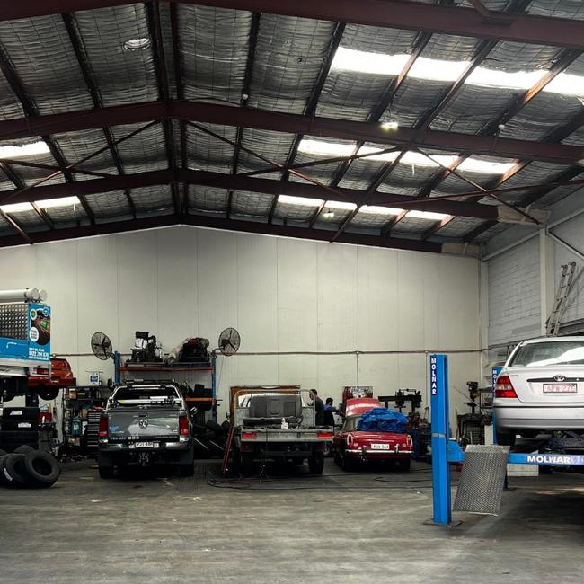 The Hart's Automotive workshop in Old Pittwater Rd, Brookvale, before it was destroyed by the fire. Picture: Facebook