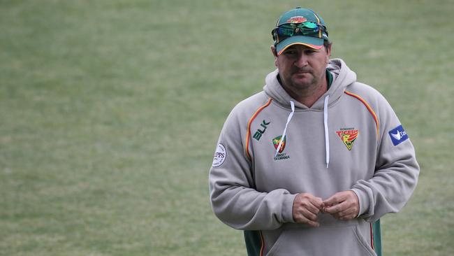 Tasmanian Tigers coach Dan Marsh inherited the best side in the country at the end of 2012-13, when Tim Coyle stepped down but their results since have been a disappointment. Picture: LUKE BOWDEN