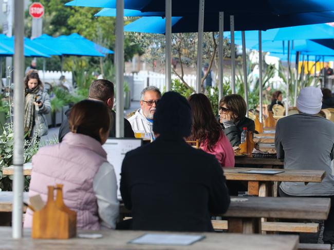 SYDNEY, AUSTRALIA - Newswire Photos - JULY 24 2023: A view of people eating at a cafe in the CBD in Sydney. Picture: NCA Newswire