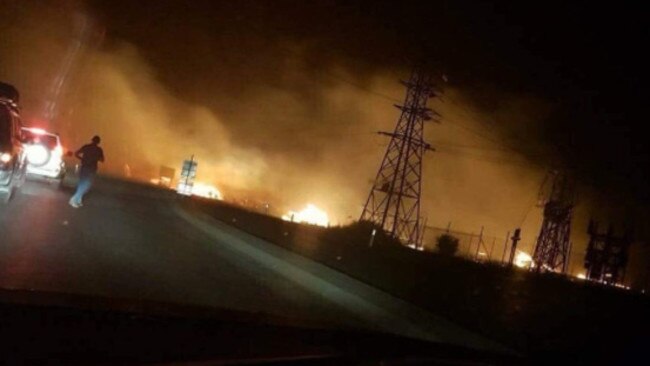 The Terang power station fire has left thousands without power. Picture: Facebook