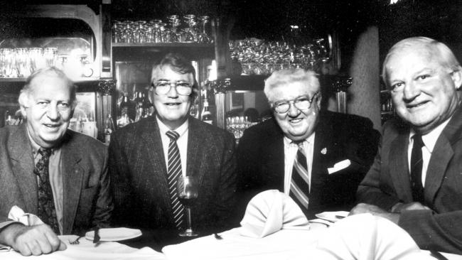 (L-R) Former journalist Alan Clarkson, former RL players Rex Mossop, Ferris Ashton and Noel Kelly who were part of the original panel for Controversy Corner.