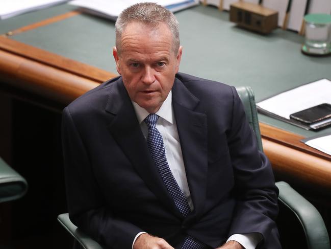 Opposition Leader Bill Shorten during Question Time on Wednesday. Picture: Kym Smith